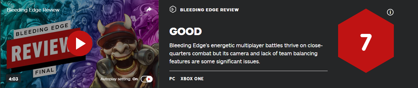 《嗜血边际》IGN给出7.0评分 团战很风趣但匹配有问题