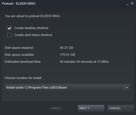 《艾尔登法环》2月25日上午7点敞开，Steam预载容量48.25GB？