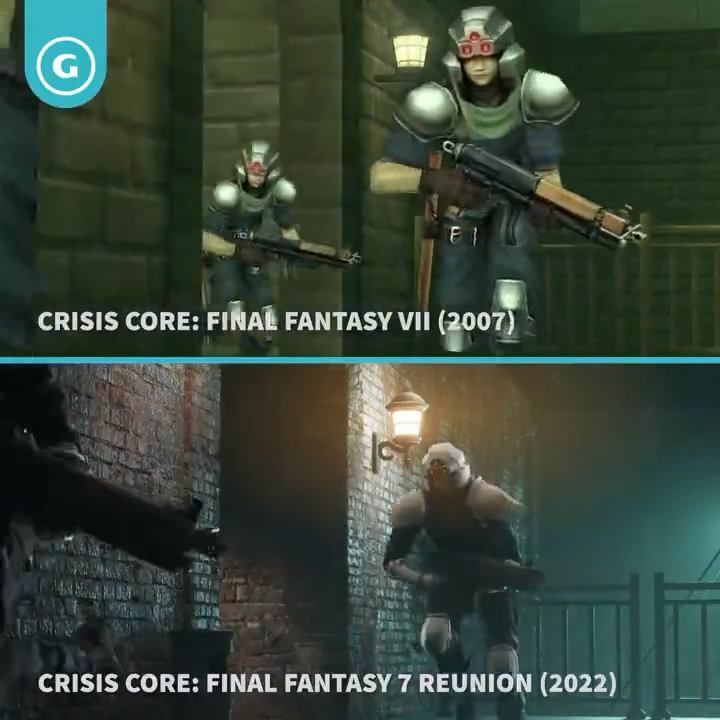 《最终幻想7：核心危机 重聚》与原版画面对比视频一览
